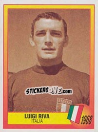 Sticker 1968 - Luigi Riva - UEFA Euro England 1996 n. 6 - Panini