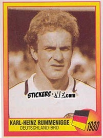 Sticker 1980 - Karl-Heinz Rummenigge - UEFA Euro England 1996 n. 11 - Panini