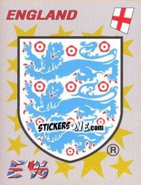 Sticker England badge - UEFA Euro England 1996 n. 35 - Panini