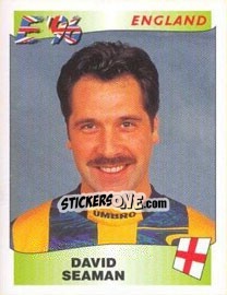 Sticker David Seaman - UEFA Euro England 1996 n. 37 - Panini