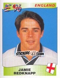Sticker Jamie Redknapp - UEFA Euro England 1996 n. 43 - Panini