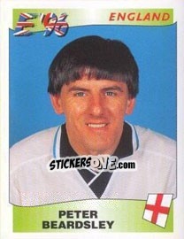 Sticker Peter Beardsley - UEFA Euro England 1996 n. 50 - Panini
