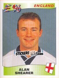 Sticker Alan Shearer - UEFA Euro England 1996 n. 51 - Panini