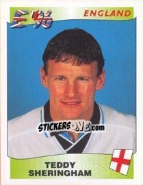 Sticker Teddy Sheringham - UEFA Euro England 1996 n. 52 - Panini