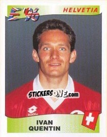 Sticker Ivan Quentin - UEFA Euro England 1996 n. 61 - Panini