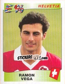 Cromo Ramon Vega - UEFA Euro England 1996 - Panini