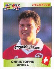 Cromo Christophe Ohrel - UEFA Euro England 1996 - Panini