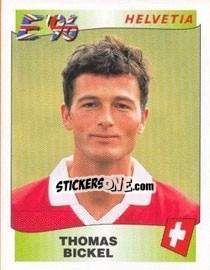 Sticker Thomas Bickel - UEFA Euro England 1996 n. 68 - Panini