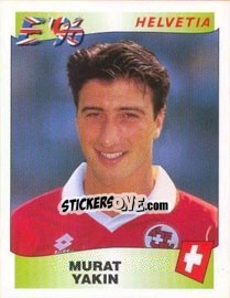 Sticker Murat Yakin - UEFA Euro England 1996 - Panini