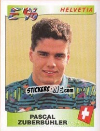 Cromo Pascal Zuberbühler - UEFA Euro England 1996 - Panini