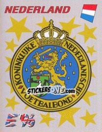 Sticker Nederland badge - UEFA Euro England 1996 n. 75 - Panini