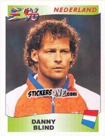 Sticker Danny Blind - UEFA Euro England 1996 n. 79 - Panini