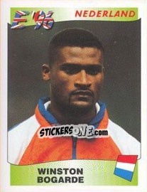 Sticker Winston Bogarde - UEFA Euro England 1996 n. 80 - Panini