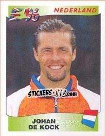 Sticker Johan de Kock - UEFA Euro England 1996 - Panini