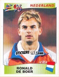 Sticker Ronald de Boer - UEFA Euro England 1996 - Panini