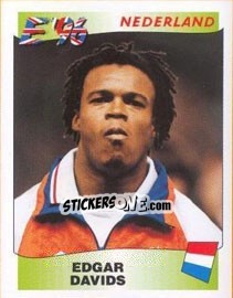 Sticker Edgar Davids - UEFA Euro England 1996 n. 86 - Panini
