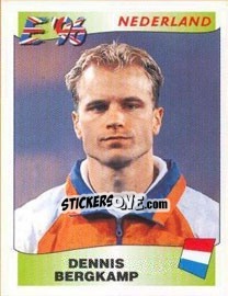 Figurina Dennis Bergkamp - UEFA Euro England 1996 - Panini