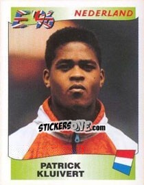 Sticker Patrick Kluivert - UEFA Euro England 1996 n. 90 - Panini
