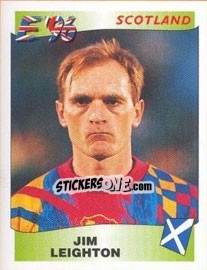 Sticker Jim Leighton - UEFA Euro England 1996 n. 97 - Panini