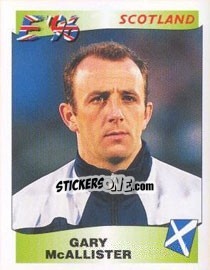 Figurina Gary McAllister - UEFA Euro England 1996 - Panini