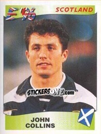 Sticker John Collins - UEFA Euro England 1996 n. 107 - Panini