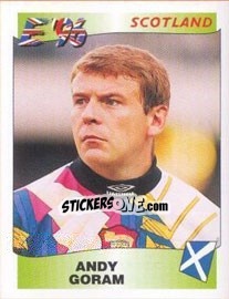 Sticker Andy Goram - UEFA Euro England 1996 n. 114 - Panini