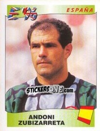 Sticker Andoni Zubizarreta - UEFA Euro England 1996 n. 117 - Panini