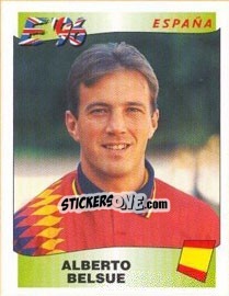 Sticker Alberto Belsue - UEFA Euro England 1996 n. 118 - Panini