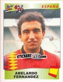 Figurina Abelardo Fernandez - UEFA Euro England 1996 - Panini