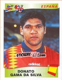 Sticker Donato Gama da Silva - UEFA Euro England 1996 n. 125 - Panini