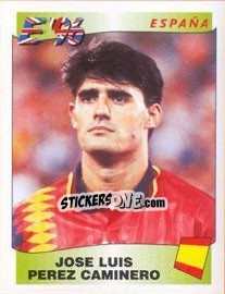 Cromo Jose Luis Perez Caminero - UEFA Euro England 1996 - Panini