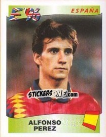 Sticker Alfonso Perez - UEFA Euro England 1996 n. 130 - Panini