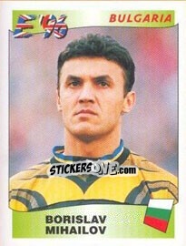 Sticker Borislav Mihailov - UEFA Euro England 1996 - Panini