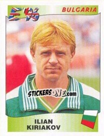 Sticker Ilian Kiriakov - UEFA Euro England 1996 n. 144 - Panini