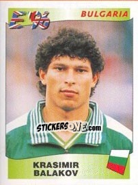 Sticker Krasimir Balakov - UEFA Euro England 1996 n. 147 - Panini