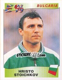 Sticker Hristo Stoichkov - UEFA Euro England 1996 - Panini