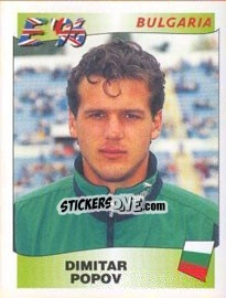 Sticker Dimitar Popov - UEFA Euro England 1996 n. 154 - Panini