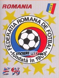 Cromo Romania badge - UEFA Euro England 1996 n. 155 - Panini