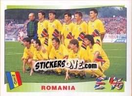 Sticker Romania team - UEFA Euro England 1996 - Panini