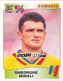 Sticker Gheorghe Mihali - UEFA Euro England 1996 n. 162 - Panini