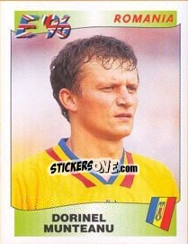 Sticker Dorinel Munteanu - UEFA Euro England 1996 n. 166 - Panini