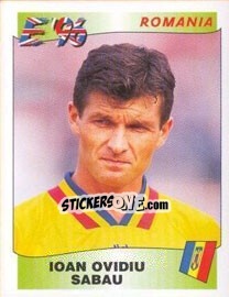 Sticker Ioan Ovidiu Sabau - UEFA Euro England 1996 n. 170 - Panini
