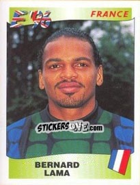 Sticker Bernard Lama - UEFA Euro England 1996 n. 177 - Panini