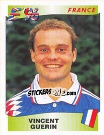 Cromo Vincent Guerin - UEFA Euro England 1996 - Panini