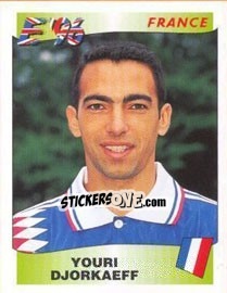 Sticker Youri Djorkaeff - UEFA Euro England 1996 - Panini