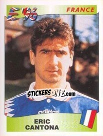 Cromo Eric Cantona - UEFA Euro England 1996 - Panini