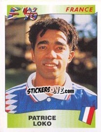 Cromo Patrice Loko - UEFA Euro England 1996 n. 192 - Panini
