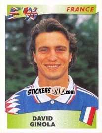 Sticker David Ginola - UEFA Euro England 1996 n. 193 - Panini