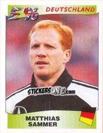Sticker Matthias Sammer - UEFA Euro England 1996 n. 198 - Panini