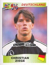 Sticker Christian Ziege - UEFA Euro England 1996 n. 203 - Panini